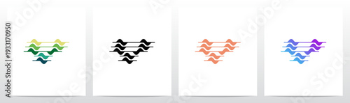 Curves Graph Chart Lines Wavy Abstract Shape Letter Initial Logo Design Y