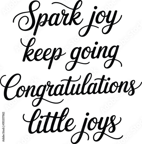 Inspirational Quotes Typography Spark Joy