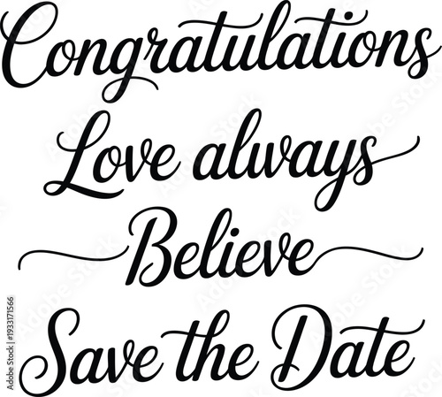 Save the Date Wedding Congratulations