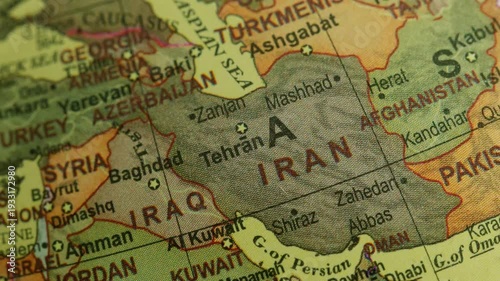 Zoom map to Iran tehran