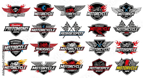 Motorcycle Club Badges and Logos Collection for Design Projects.