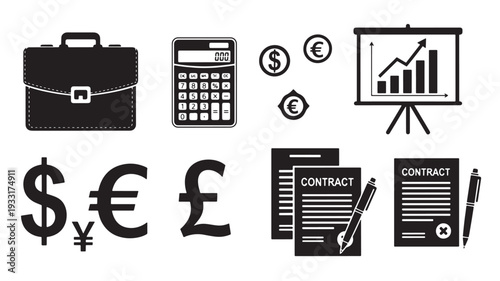 Set of 10 business icons vector