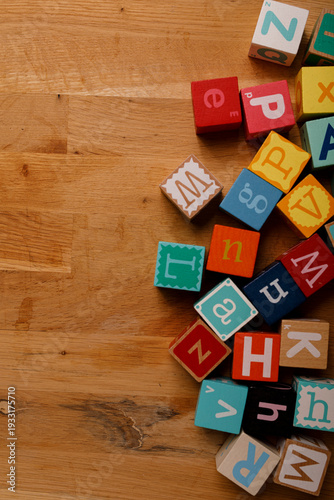 Colorful alphabet blocks sc...