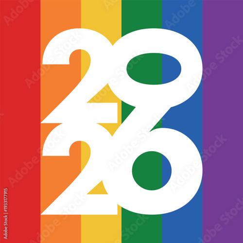 LGBT Pride Month in June. 2026. Lesbian Gay Bisexual Transgender. Celebrated annual. LGBT flag. Rainbow love concept. Human rights and tolerance. Poster, banner and background. Vector illustration
