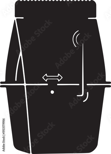 Simple illustration of a barrel with white lines on a transparent background