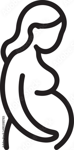 Fotografía Minimalist pregnant mother icon
