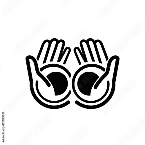 Two cupped hands holding small spheres, a symbolic gesture of care, protection, and unity.