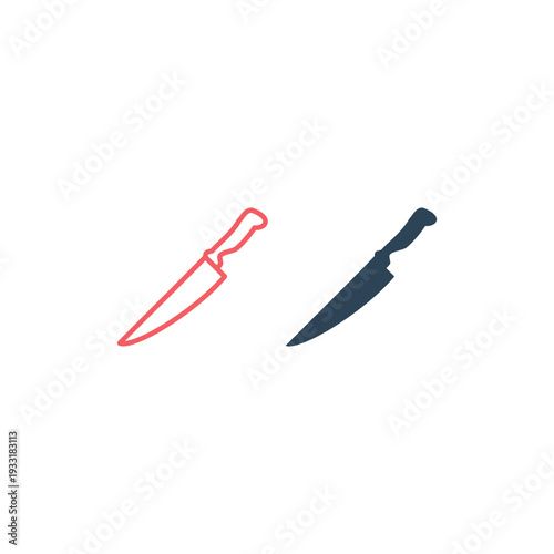 Knife icons set vector trendy design template.