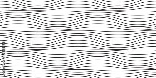 Seamless abstract gray vector background featuring a textured wallpaper design with silver wavy lines and flowing water pattern for a light fabric material backdrop