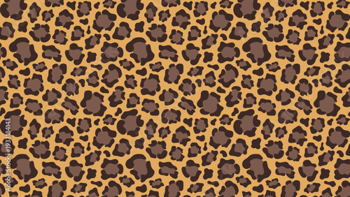 Bold Leopard Pattern Background, Seamless Cheetah Skin Illustration, Warm Caramel Animal Print for Apparel and Interior Decor