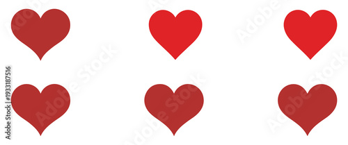 Foto Minimal Heart Icon Set. vector illustration eps 10
