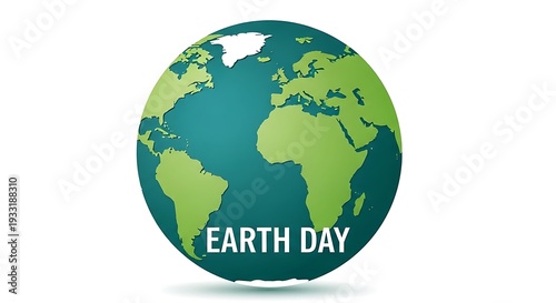 Global planet Earth graphic celebrating Earth Day holiday.