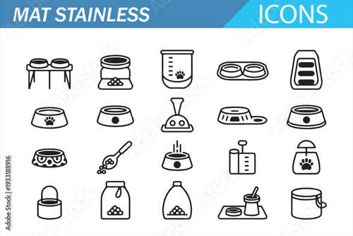 Minimal Stainless Cookware Icons Pack – Editable Outline Graphic Collection