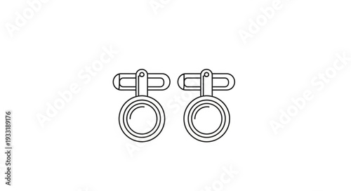 Simple Black and White Handcuffs.