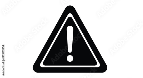 Black and yellow warning sign with eZclamation point inside a triangle