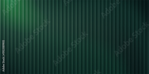 Texture green ribbed glass texture with glossy vertical waves and gradient reflections in abstract background 3d window decor