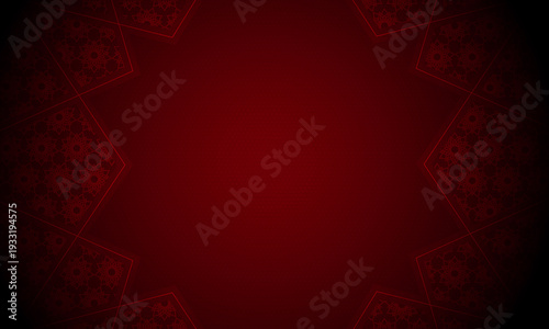 Abstract ornamental background with free space for text | Blood red decoration presentation vector background demo | Modern background illustration with pattern background
