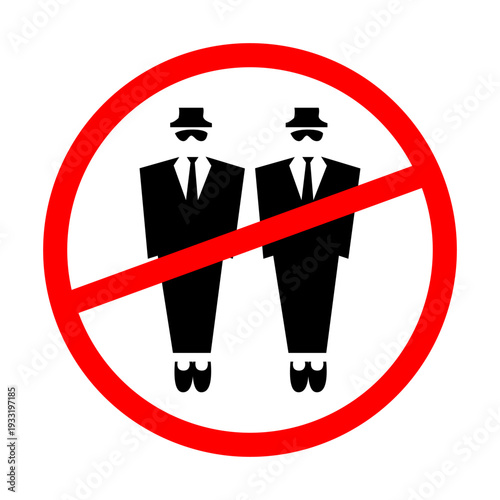 No Spies or Secret Agents Allowed Sign.