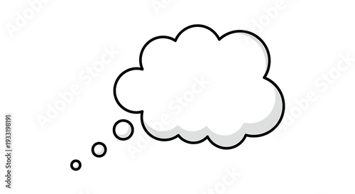 Imaginary Thought Bubble Symbol For Ideas. Vector Icon. EPS Editable