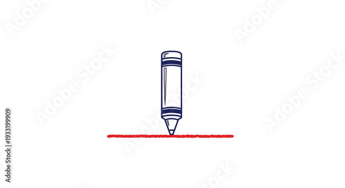 Minimal Pencil Icon Sketch Underline Graphic. Vector Icon. EPS Editable