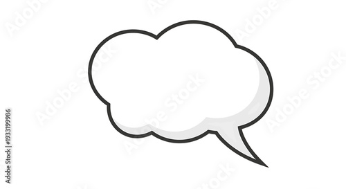 Minimalist Speech Bubble Icon for Dialogue and Messaging. Vector Icon. EPS Editable