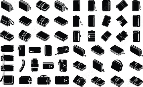 Set of 40 briefcase icons vector