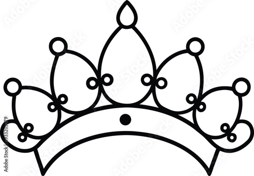 Princess Crowns Vector Illustration