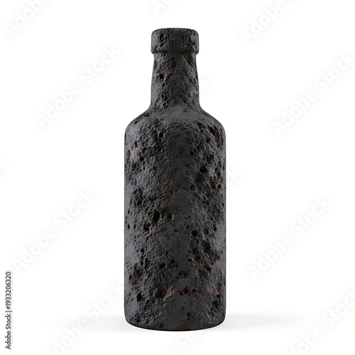 Ancient corroded glass bottle