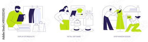 Apparel retailer isolated cartoon vector illustrations se