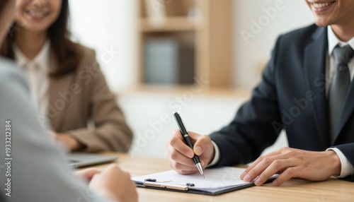 Business meeting discussion office environment professional interaction collaborative setting close-up view teamwork and strategy