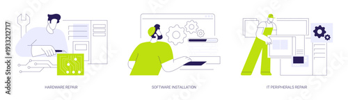 System administration isolated cartoon vector illustrations se