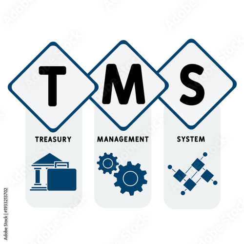 TMS - Treasury Management System мacronym. business concept background. vector illustration concept with keywords and icons. lettering illustration with icons for web banner, flyer, landing