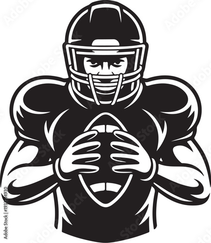 Football Player Silhouette SVG – Quarterback Sports Clipart for Cricut & Laser