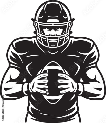 Football Player Silhouette SVG – Quarterback Sports Clipart for Cricut & Laser
