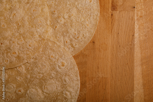 Close up of fresh tortilla ...