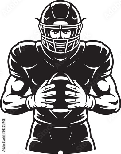 Football Player Silhouette SVG – Quarterback Sports Clipart for Cricut & Laser