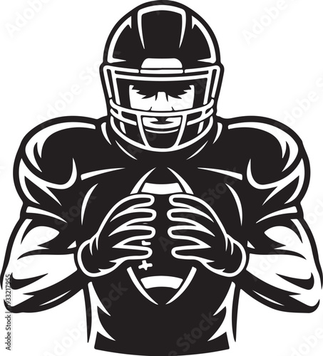 Football Player Silhouette SVG – Quarterback Sports Clipart for Cricut & Laser