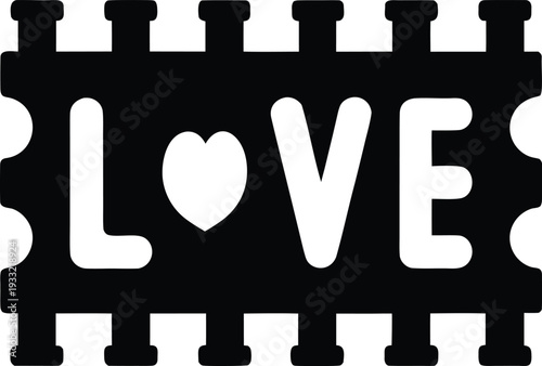 love silhouette vector illustration on transparent background