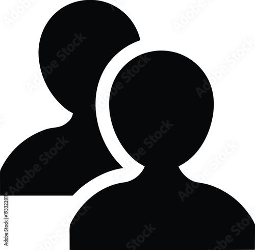 add friend silhouette vector illustration on transparent background