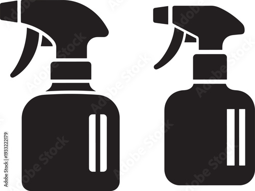 Silhouette spray bottles with trigger for cleaning and liquid spray