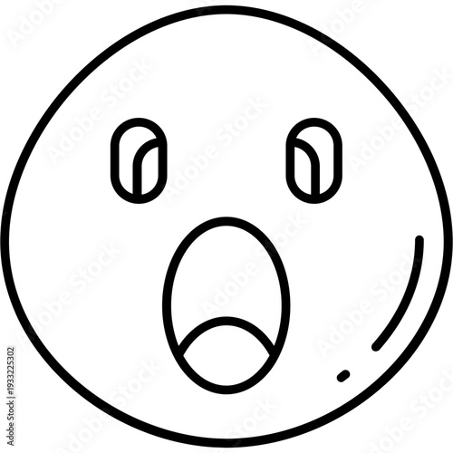 Wow reaction Outline Icon