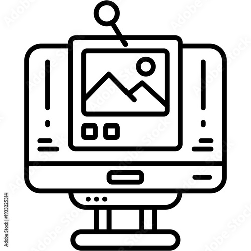 Pin post Outline Icon