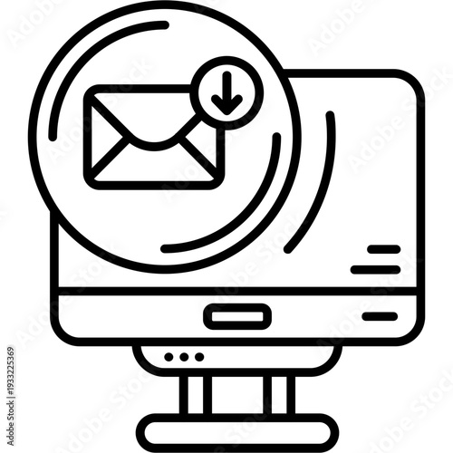 Receive message Outline Icon