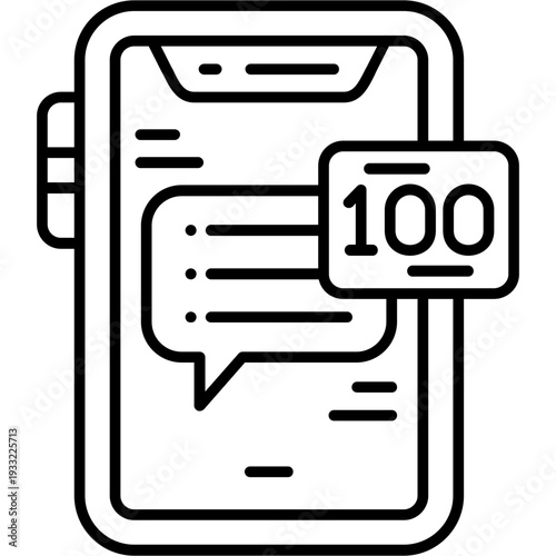 Comment count Outline Icon