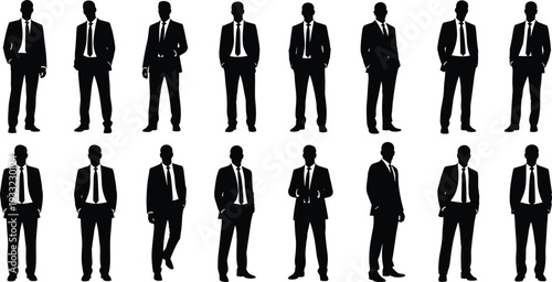 This title is clear, attractive, and keyword-rich. It highlights the product type (silhouette vector set), the subject (businessmen), and the use case (professional poses).