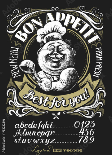 Bon Appetit Chef with New Menu and Best For You Quote