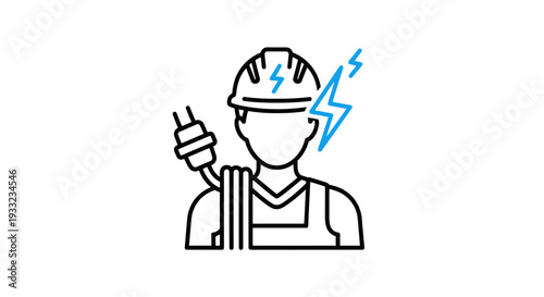 Electric shock hazard warning sign for worker safety.