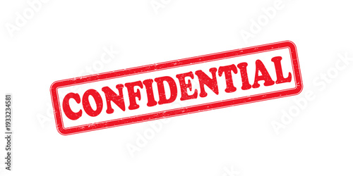 A red confidential stamp on a white background.