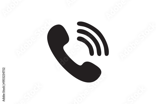 Phone Call Icon Vector – Telephone Receiver Button Symbol
