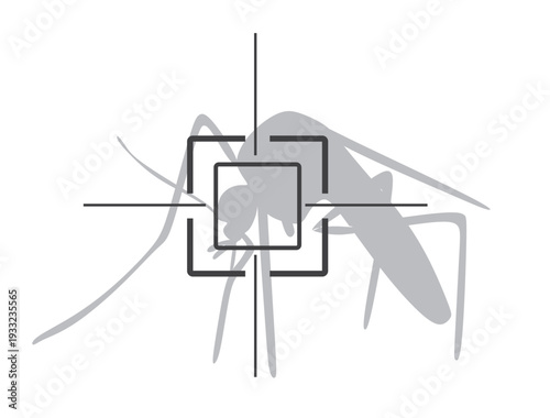 Target on mosquito. vector illustration